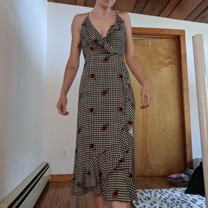 Rose/Gingham Maxi Dress